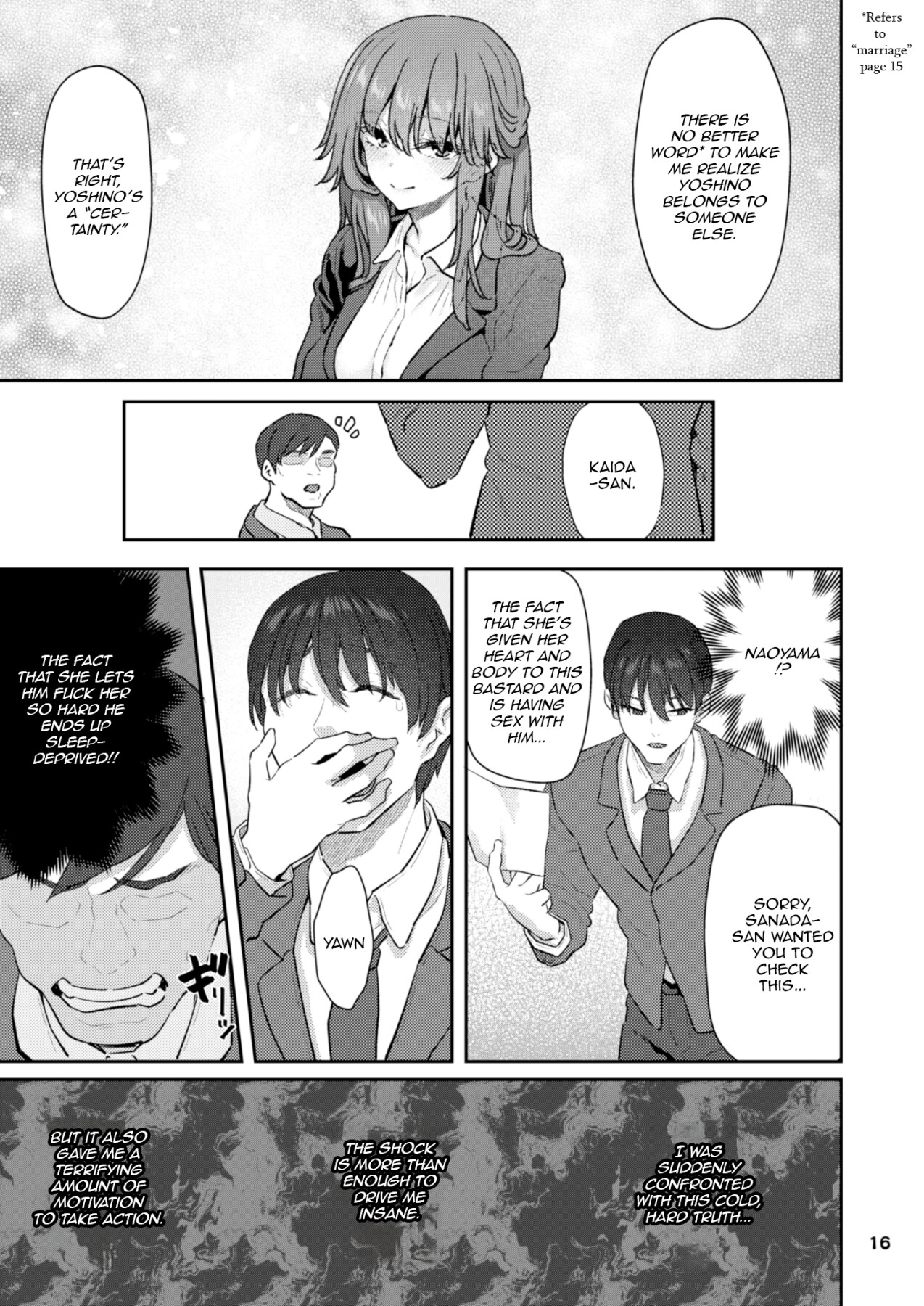 Hentai Manga Comic-Yoshino Miyuki (24), former subordinate, newly married, in casual clothes and a suit-Read-16